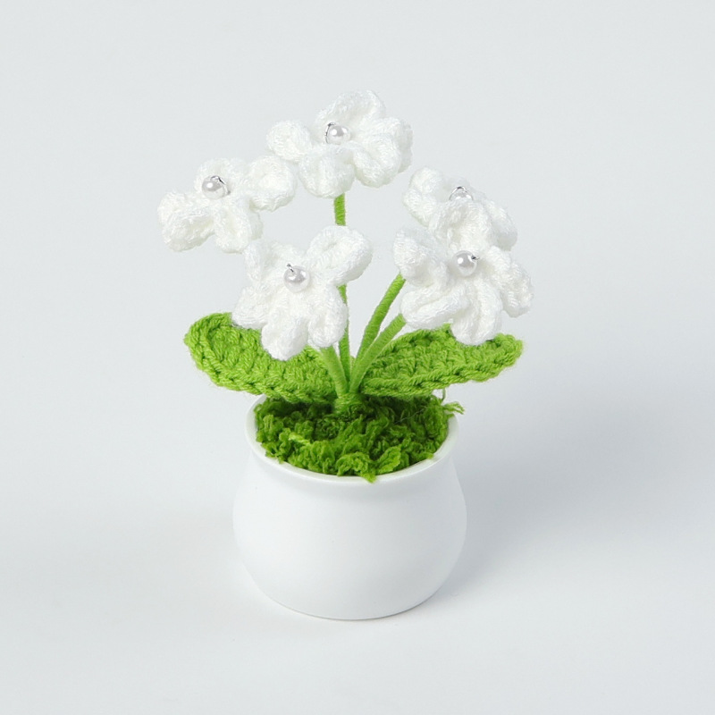 完成品クロスボーダーニットウールひまわり鉢植え造花研究デスクトップ装飾品卒業子供の日の小さなギフト|undefined