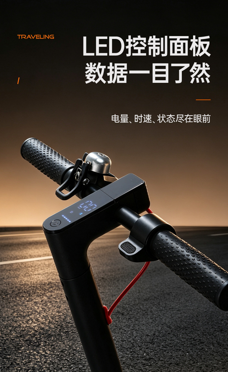 Cross-border foldable electric scooter for commuting to work, adult mobility vehicle, shock-absorbing portable two-wheeled scooter wholesale