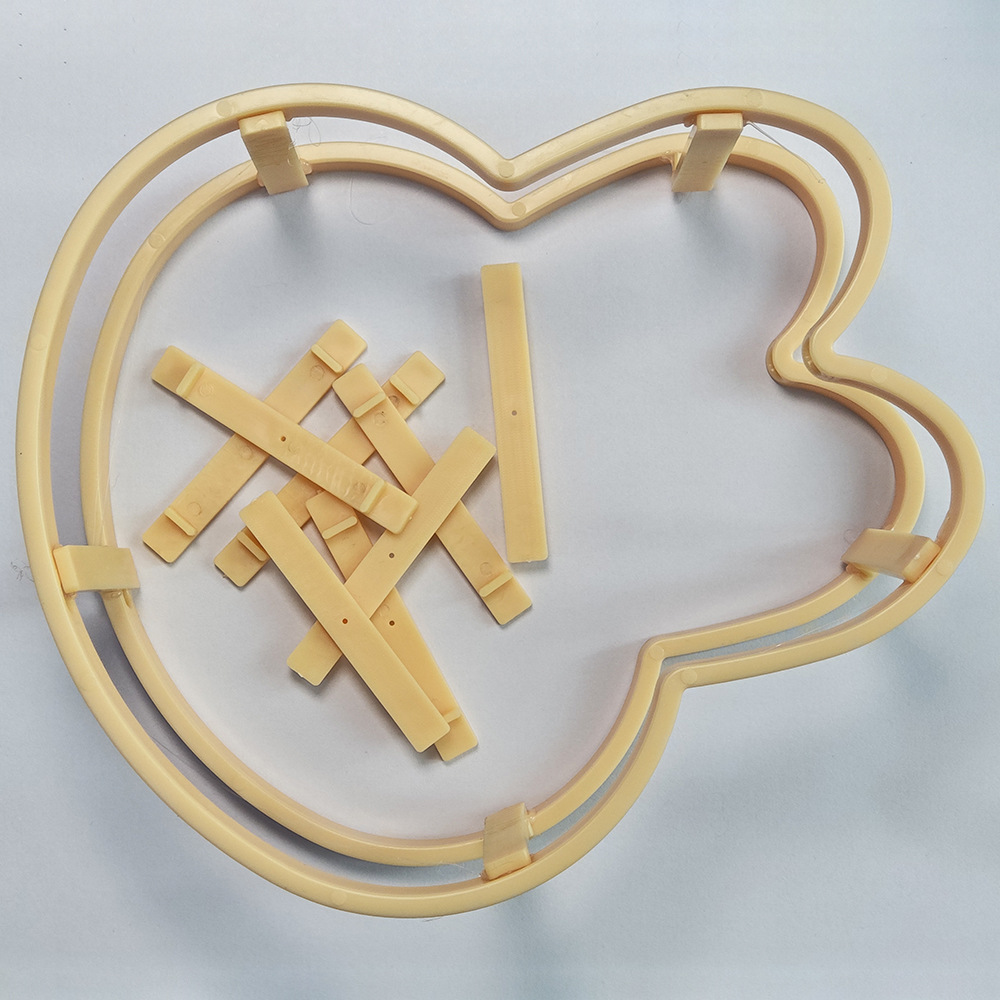 Marco de abanico para bordado DIY con diseño de dragón adorable, mango de bambú, poste de linterna, materiales para danza del león, mango de flores y plantas, juguete.