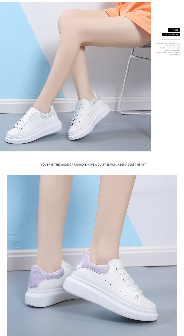 women s multi-color thick-soled white shoes nihaostyles clothing wholesale NSSC76737