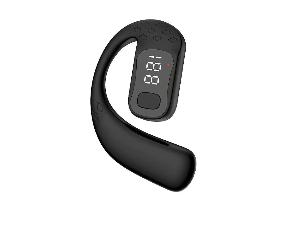 Ушной Bluetooth-гарнитура с цифровым дисплеем и кнопкой, длительный срок службы аккумулятора, 8×4×1 см