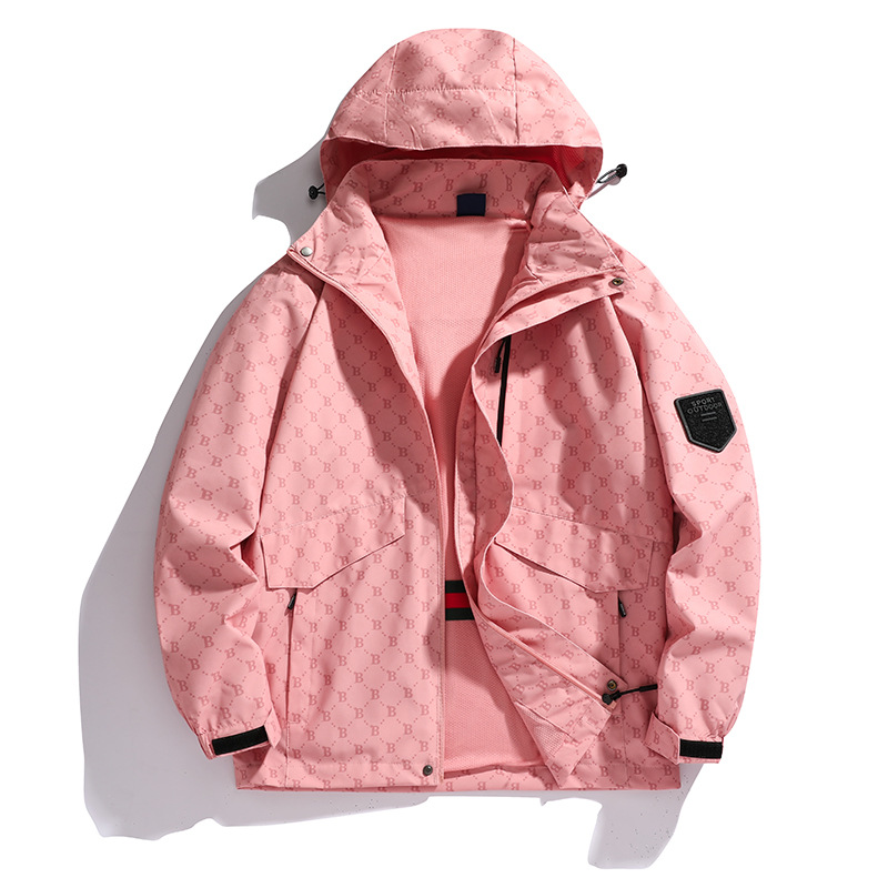 2023 nueva chaqueta de los hombres de moda a prueba de viento chaqueta deportiva chaqueta suelta con capucha chaqueta de moda a juego al por mayor