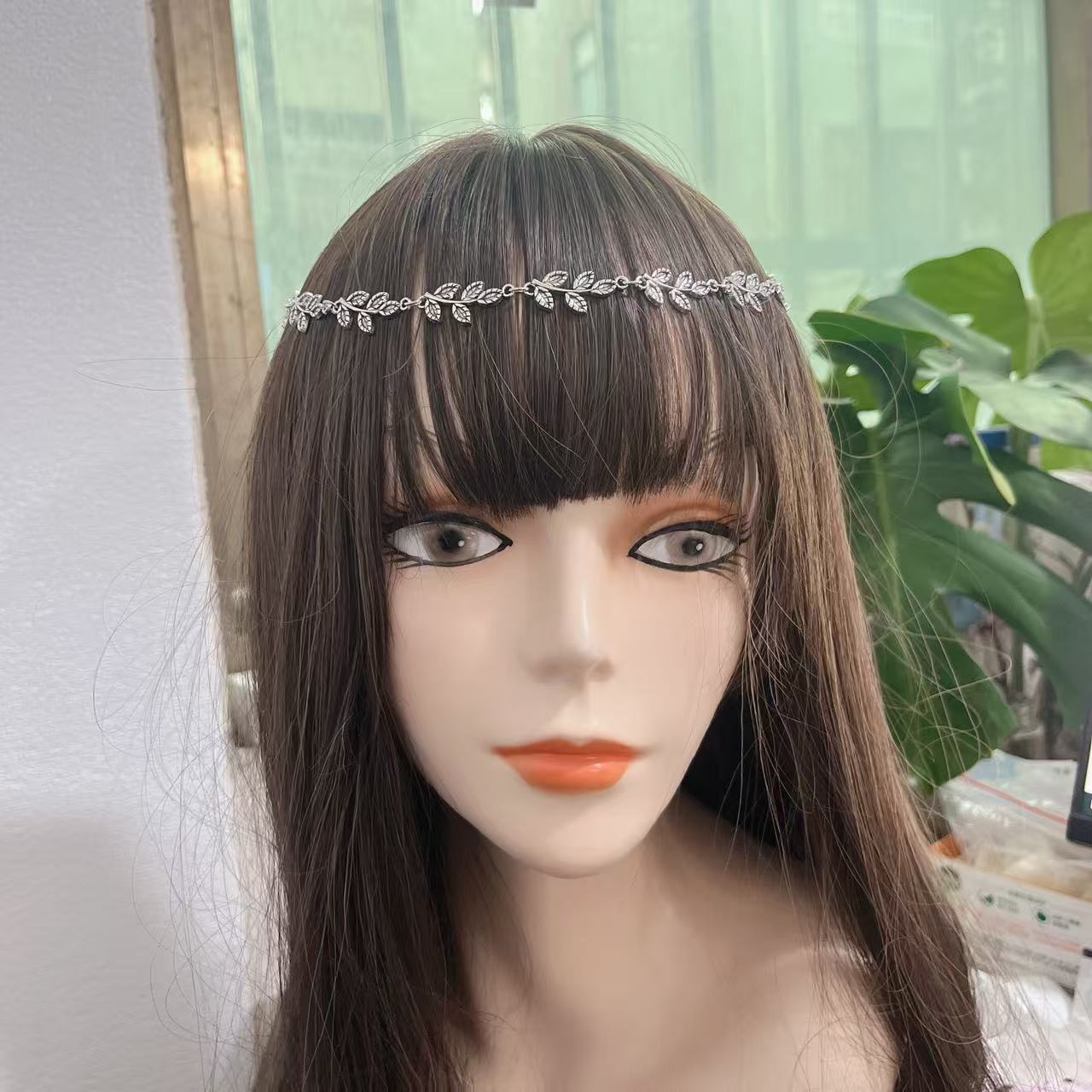 Exotic Ancient Style Headwear Forehead Chain Retro Cross-border European and American New Style Headwear Leaves Hair Band Headwear