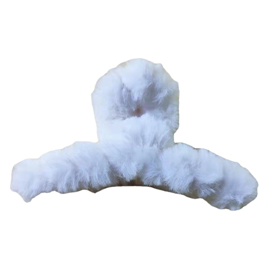 Autumn and Winter Plush Grip Girl's Heart Hair Clip Hair Clip Back Head Hairpin Large Shark Top Clip Headwear