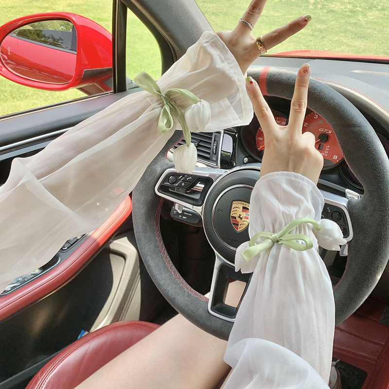 Sleeve de hielo protector solar suelta y transpirable verano conducir super inmortal arco manga de trompeta de tulipanas sleeve de hielo manga