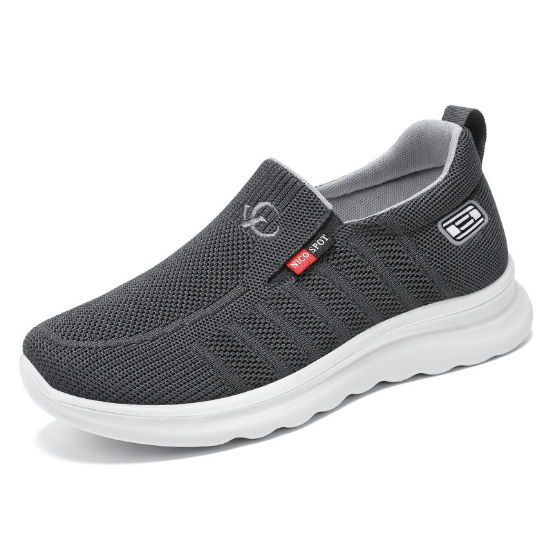 Zapatos de tela para mujer nuevo estilo comercio exterior Flying Weaver zapatos transfronterizos al por mayor tendencia de zapatos de suela blanda casual zapatos de madre de un pie