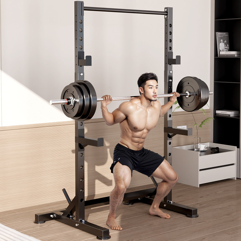 Pull-up entrenador multifuncional plataforma de levantamiento de pesas horizontal empuje marco barraca de cuclillas marco de levantamiento de pesas máquina de ejercicios