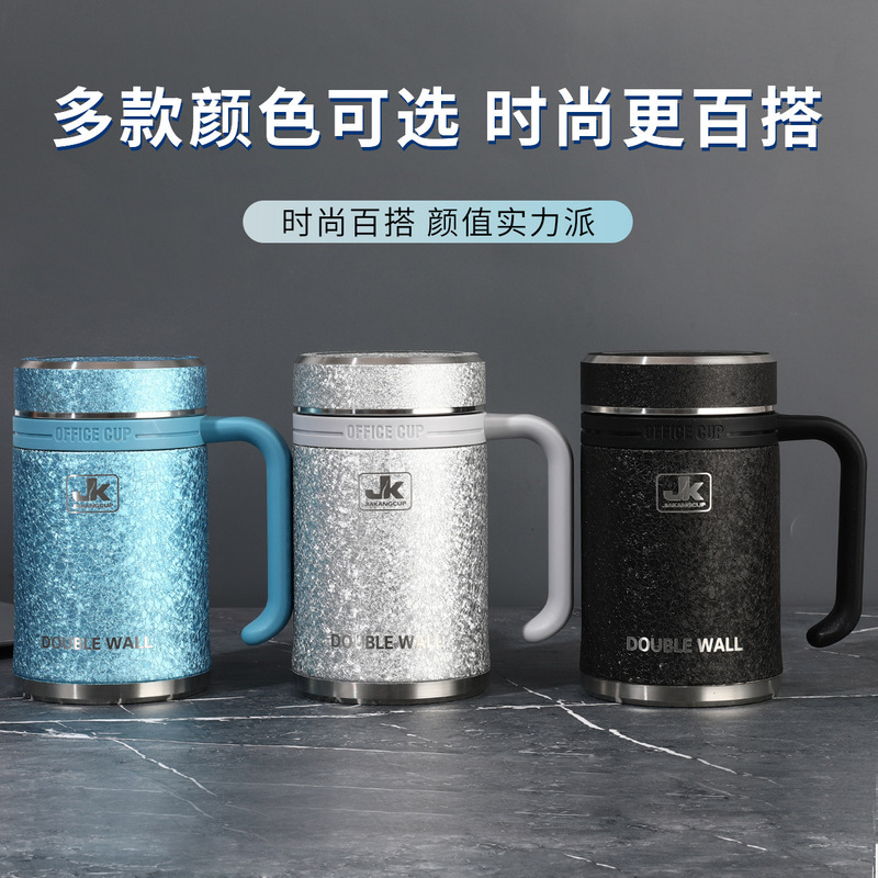 加康316不锈钢保温杯男办公室高档商务泡茶杯带手柄水杯子批发|undefined
