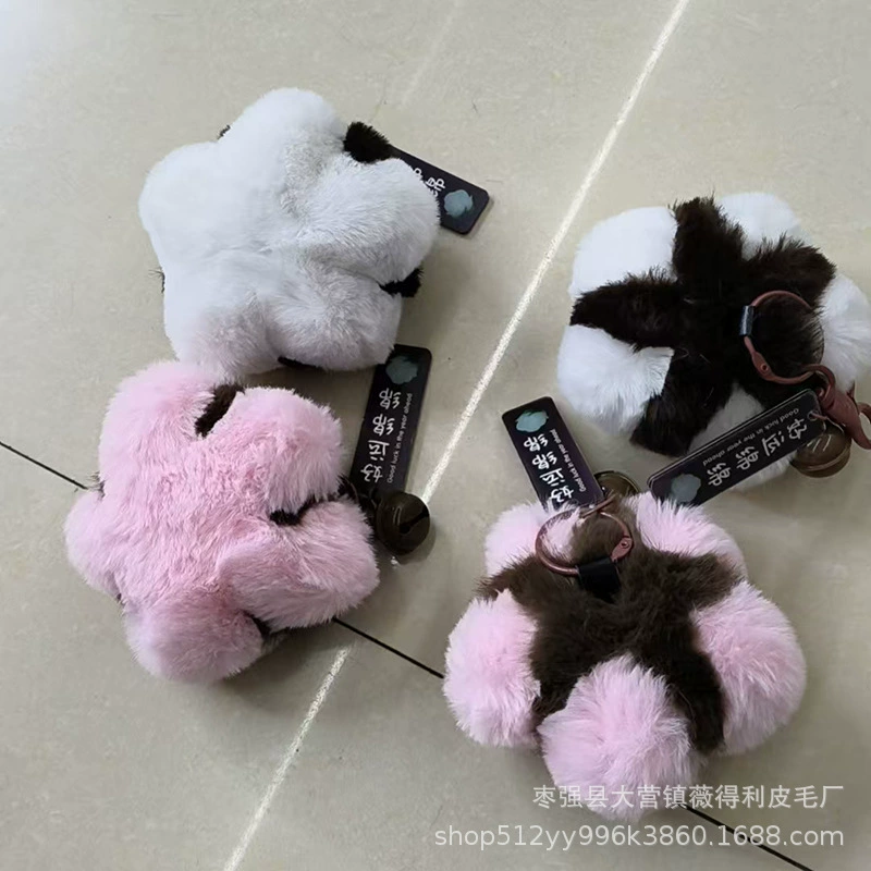 Симпатичная мягкая имитация рекс меха кролика хлопковая подвеска брелок школьная сумка плюшевая кукла аксессуары