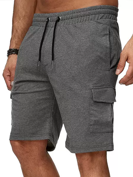 New cross-border plus size men's short sports overalls multi-pocket shorts fitness pants sports casual pants