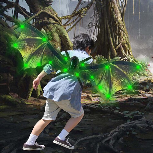 New Style Dinosaur Wings Electric Butterfly Wings Children's Glowing Fairy Back Decor Wholesale 