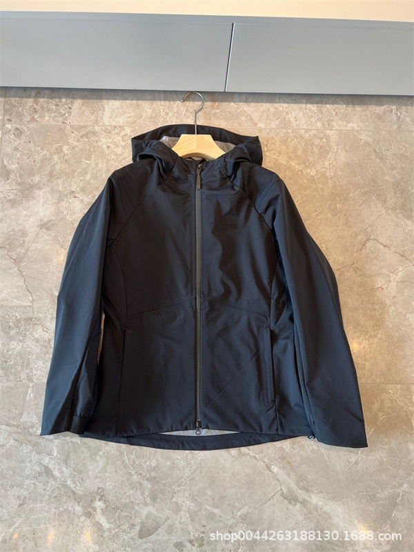 秋款新品女士三色收腰连帽防雨水风衣外套冲锋衣软壳|undefined