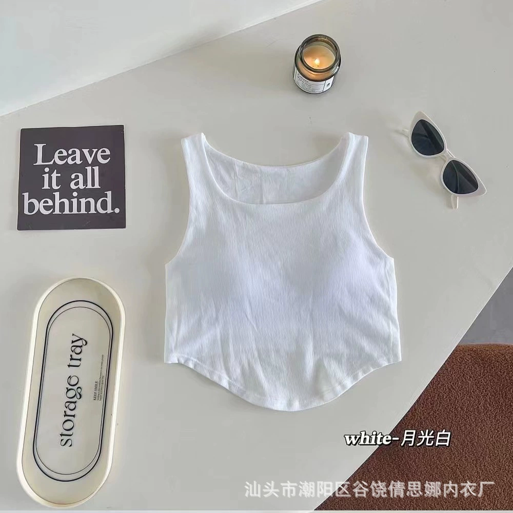 Short base body-friendly top with cups sleevless, with sleeve, city style