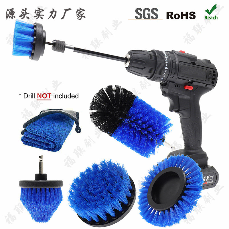 Europeo y Americano Nuevo Hogar coche de limpieza taladro eléctrico cepillo traje de 2,5 pulgadas/5,5 pulgadas cepillo de limpieza eléctrico cabeza