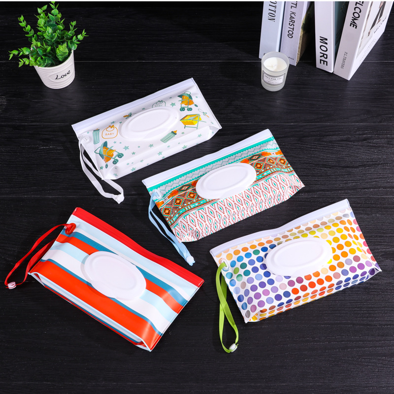 Bolsa de toalla suave de algodón al por mayor bolsa de tejido húmedo EVA protección del medio ambiente máscara bolsa de almacenamiento de viaje impermeable a prueba de humedad portátil