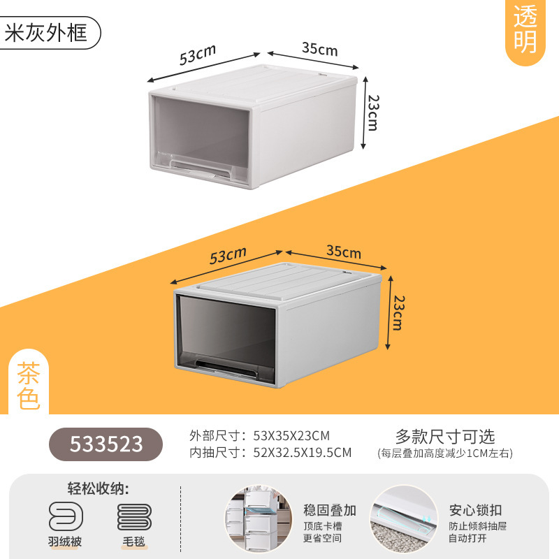 JEKO 収納ボックス引き出し型多層収納ボックスワードローブ衣類下着透明プラスチックキャビネット衣類層状アーティファクト|undefined