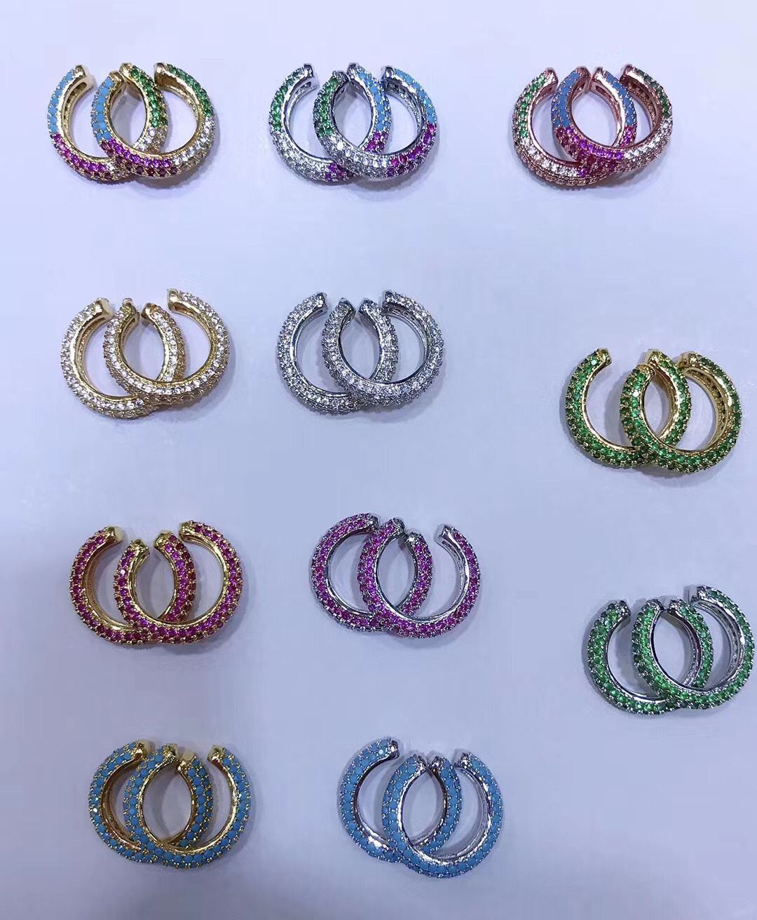 Unisex Gender Plating Design Fashion Geometric Plating Copper Zircon Copper Earrings
