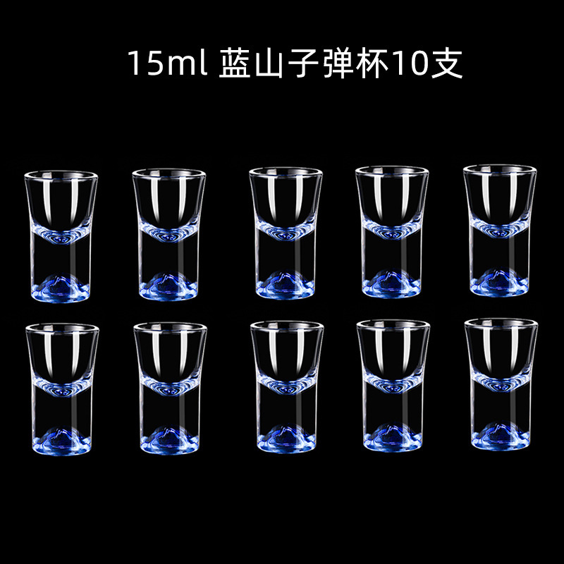 Fábrica directa de vinos de montaña azul conjunto de vidrio de cristal de lujo ligero casero tazas de vino con soporte de tazas de bambú