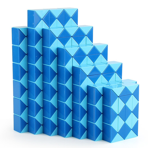 Pointsheng New Product Orange, Purple, Pink 24-Section Transformable Magic Tile Folding Magic Snakes Magic Tiles Toy 3D Stereo Folding Magic Tiles