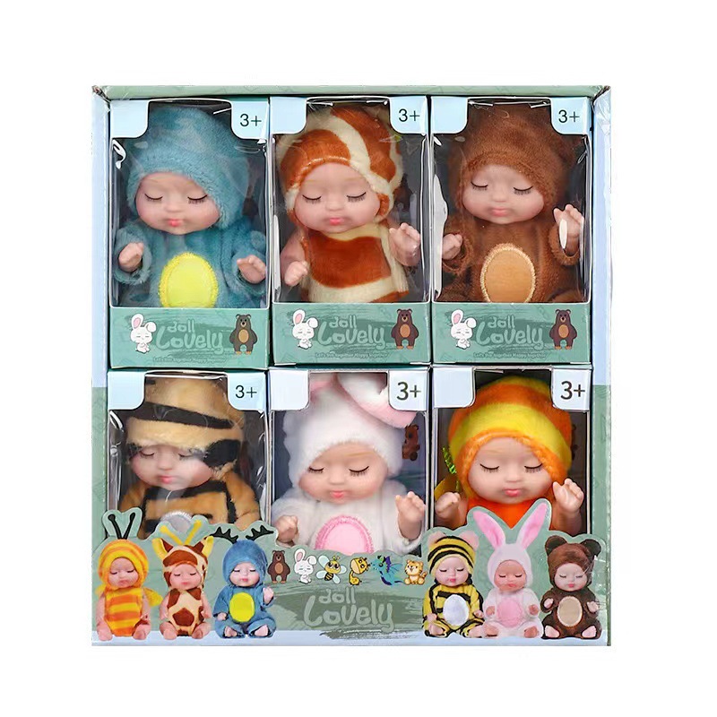 Juguetes transfronterizos para niños simulación renacimiento muñeca niña dormida princesa mini muñeca bjd decoración caja de regalo al por mayor