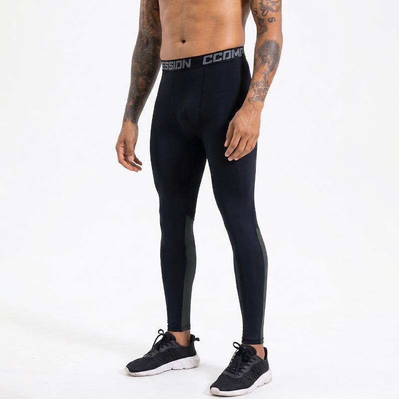 Comercio exterior correr al aire libre pantalones deportivos elásticos de alta velocidad secos pantalones de compresión de acondicionamiento físico pantalones de compresión para hombres verano