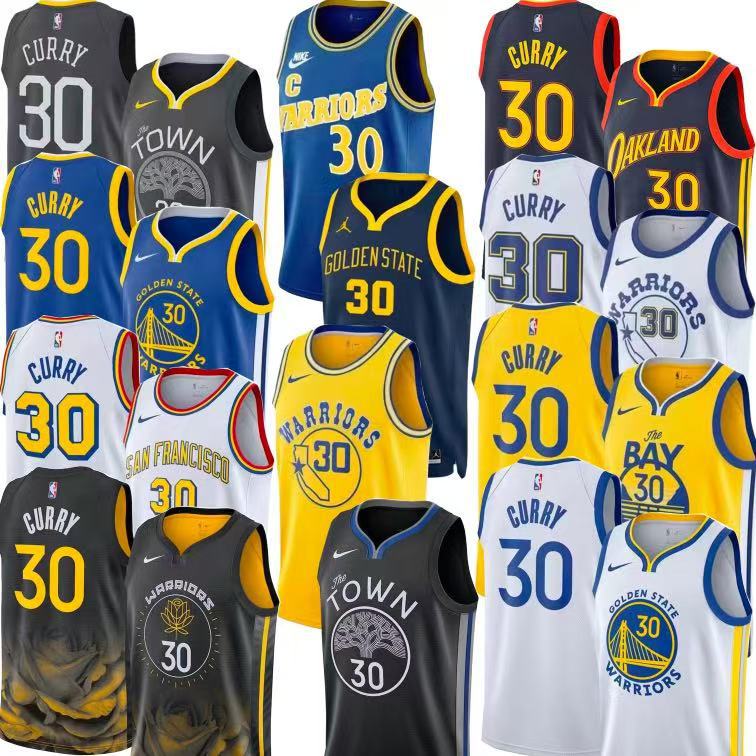 NBA球衣勇士队24-25赛季30号库里城市版篮球服运动背心训练服