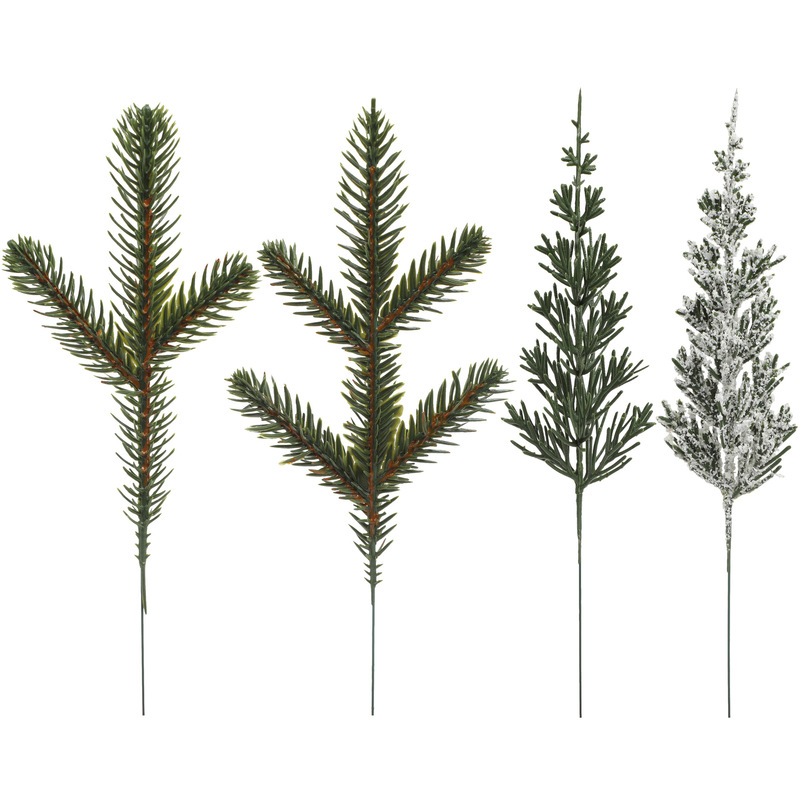 Simulated Green Plants, Artificial Christmas Pine Needles, Yellow Heart Pine Needles, Christmas Tree Wreath Decoration Props Wholesale Simulated Green Plants, Artificial Christmas Pine Needles, Yellow Heart Pine Needles, Christmas Tree Wreath Decoration Props Wholesale