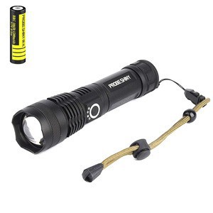 SD191 세트 짧은 P50 손전등 + 18650 배터리 + 충전 라인 화이트 박스 포장