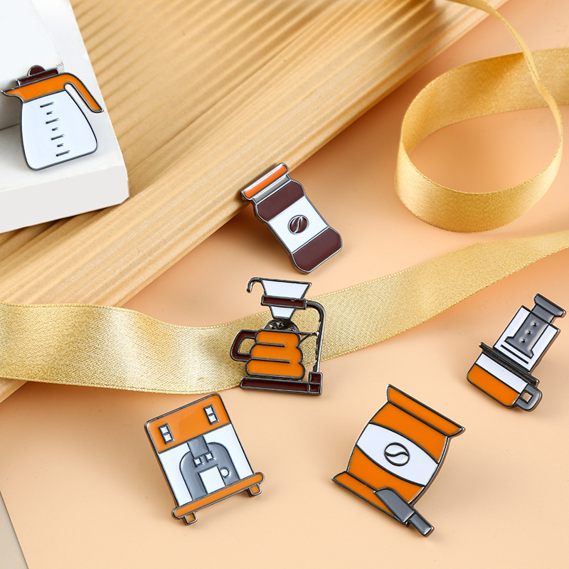 Holiday Occasion Alloy Material Classic Style Pin Printing Alloy Enamel Unisex Brooches
