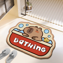 卡通硅藻泥浴室地垫洗手间吸水速干防滑垫子卫生间易打理脚垫