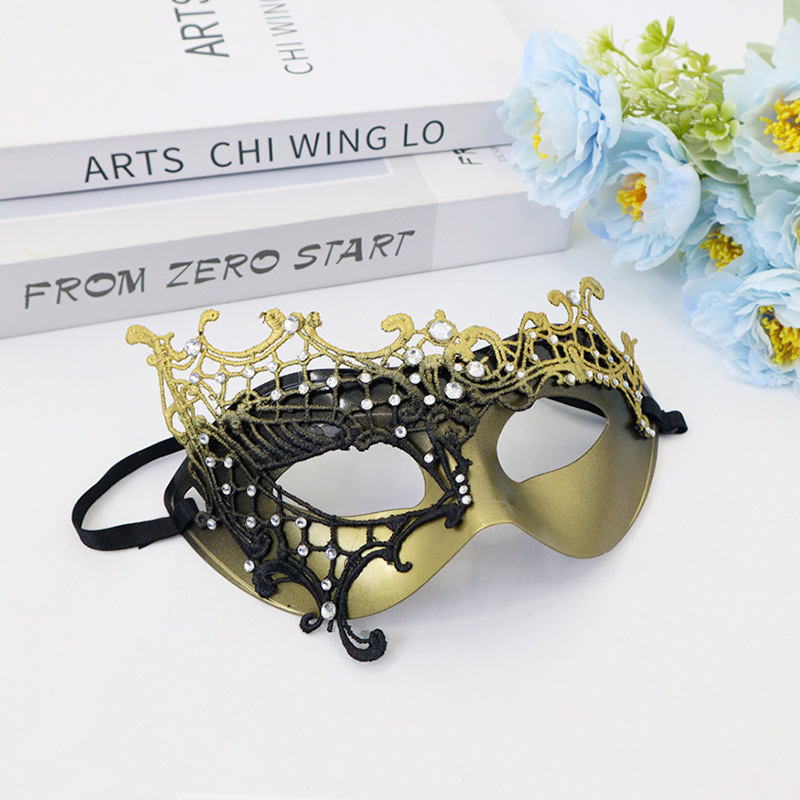 Venecia baile de máscaras de diamantes de un solo ojo máscara de cabeza plana mitad cara princesa sexy espectáculo de fiesta máscara de ojos