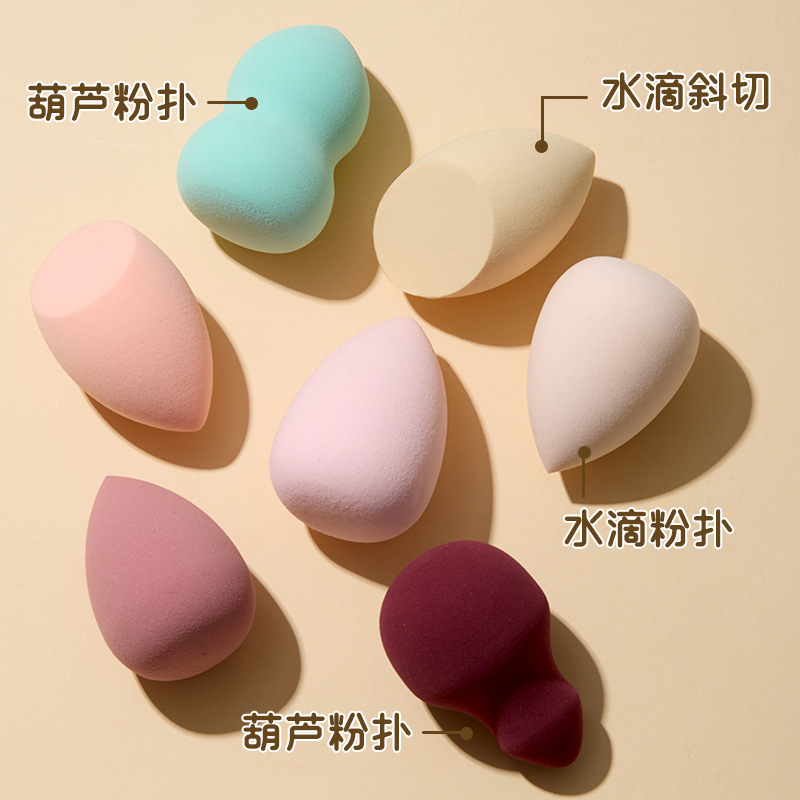 LMLTOP gota de agua calabaza huevo de maquillaje seco y húmedo doble uso suave pro-piel base líquido de maquillaje de color polvo de maquillaje aleatorio