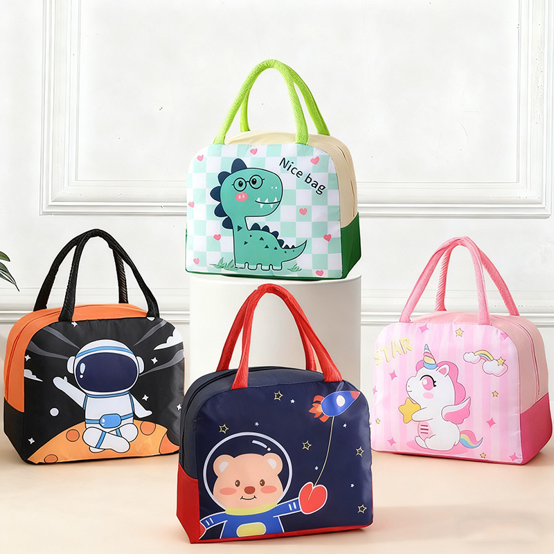 Cartoon Lunch Box Insulation Bag Daily Satchel Lunch Bag Aluminum Foil Lunch Bag Office Worker Student Insulation Lunch Box Bag