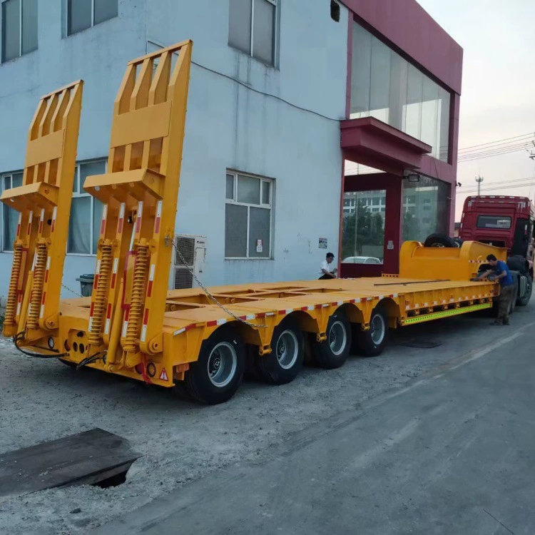 Широкий низкорамный полуприцеп для перевозки крупногабаритных грузов на 8 осей с подъемными осями для продажи в Казахстане