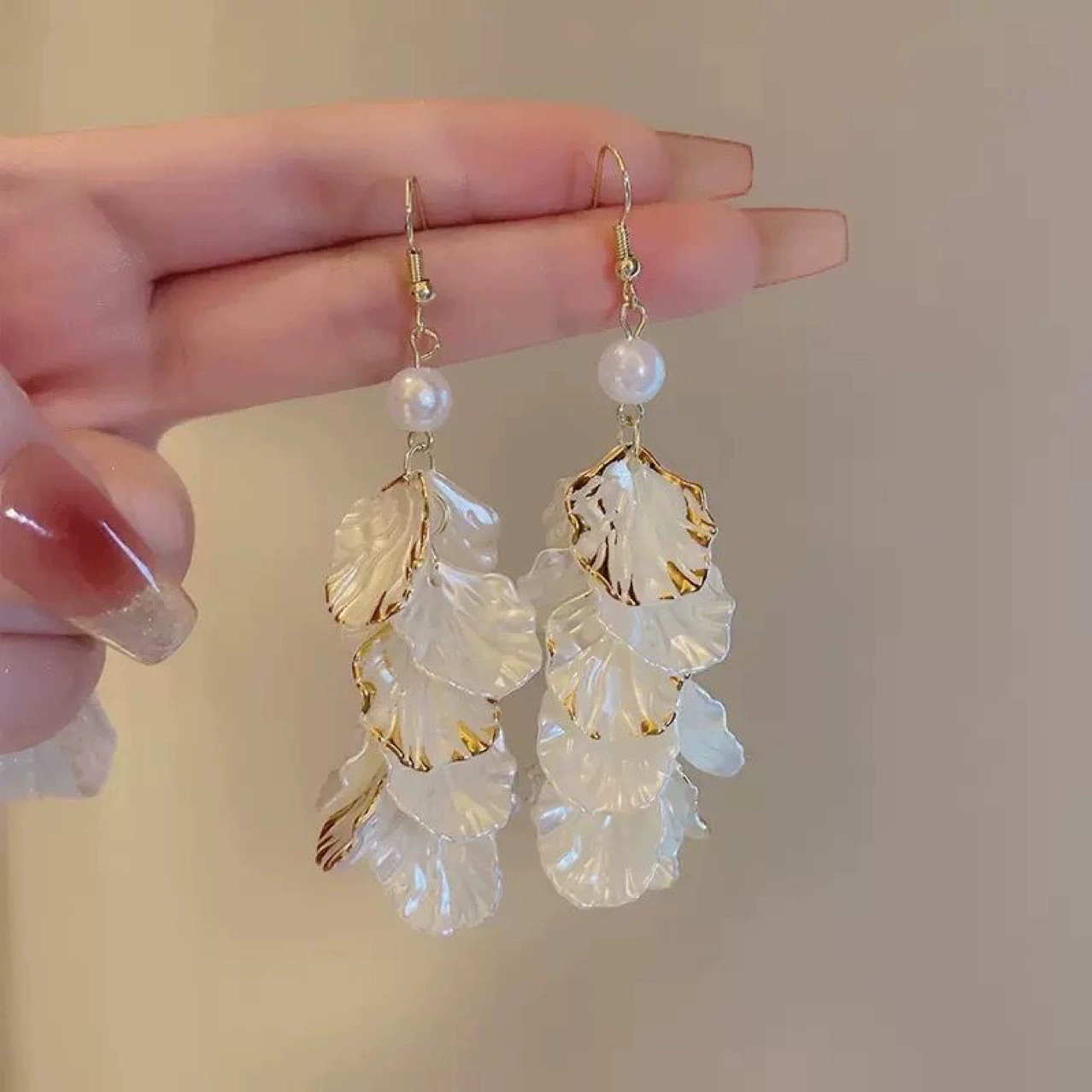 Серьги с кисточками из жемчуга, высокого класса, легкий люксовый стиль, французский стиль