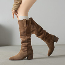 淘宝抖音小红书分销货源牛皮编制高靴高好丝光手工数据成工厂直供