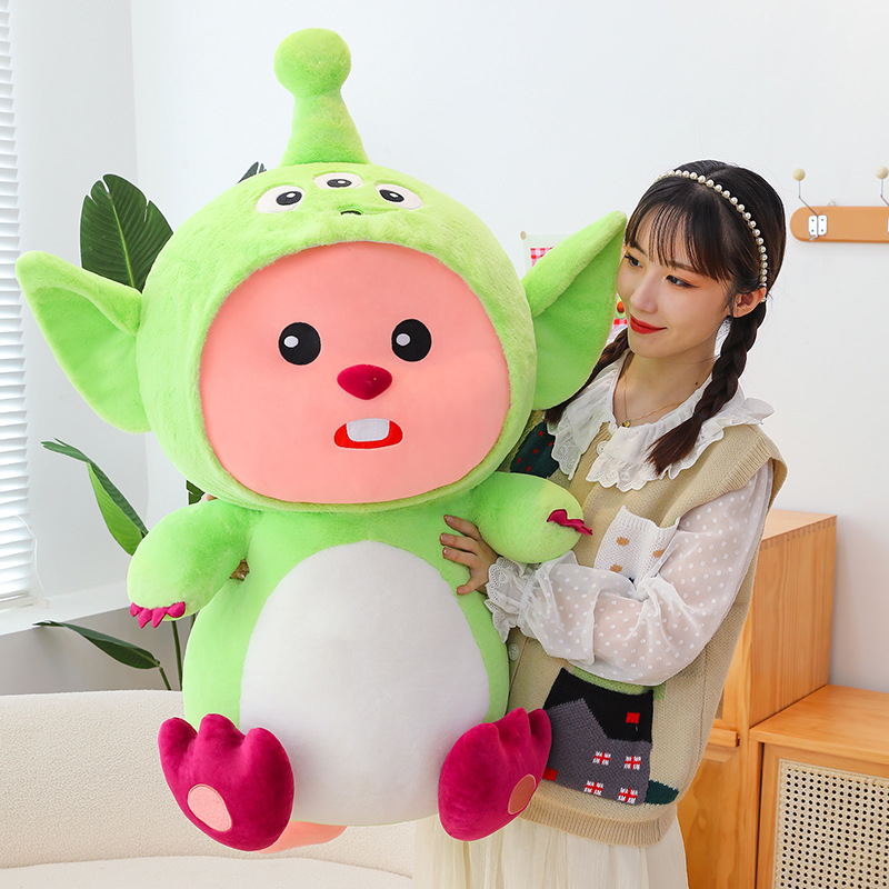 Popular en línea popular cross-dressing lindo Beaver Ruby loopy pargo asado muñeca de peluche de juguete ventas directas de la fábrica