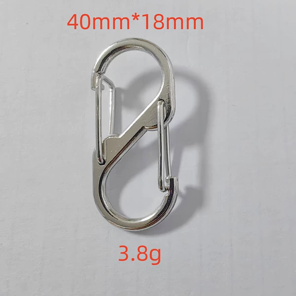 S-shaped hook length 40MM white nickel color