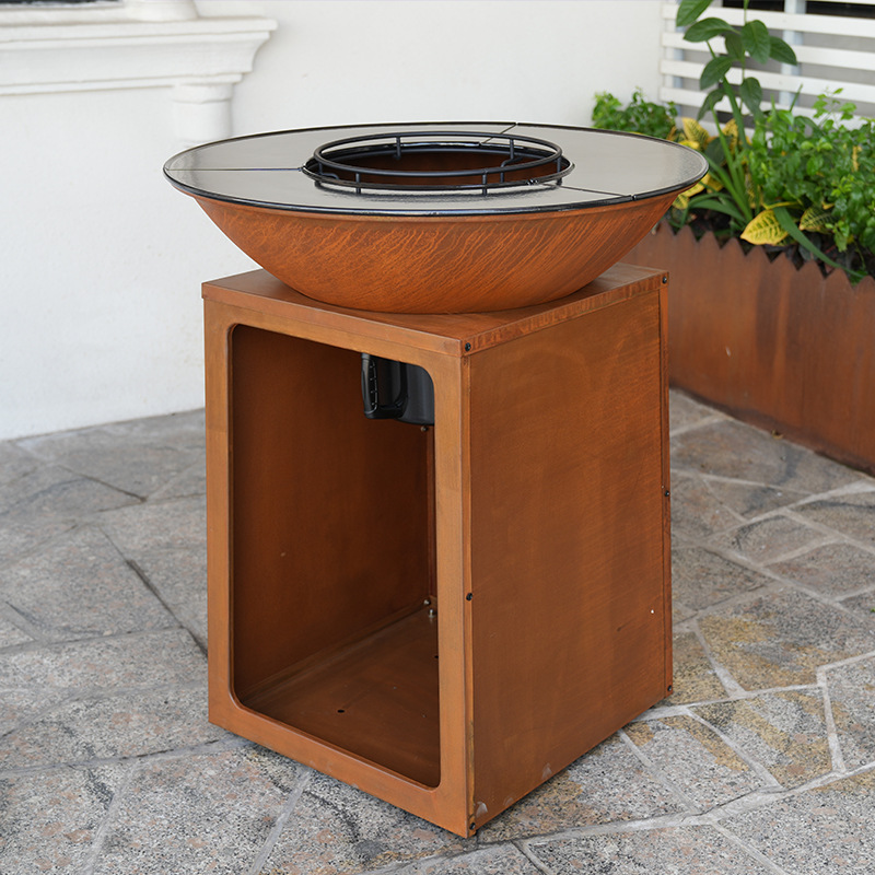Mayorista acero climático estufas Fuego Pit patio exterior parrilla leña estufas de madera estufas de calefacción parrilla