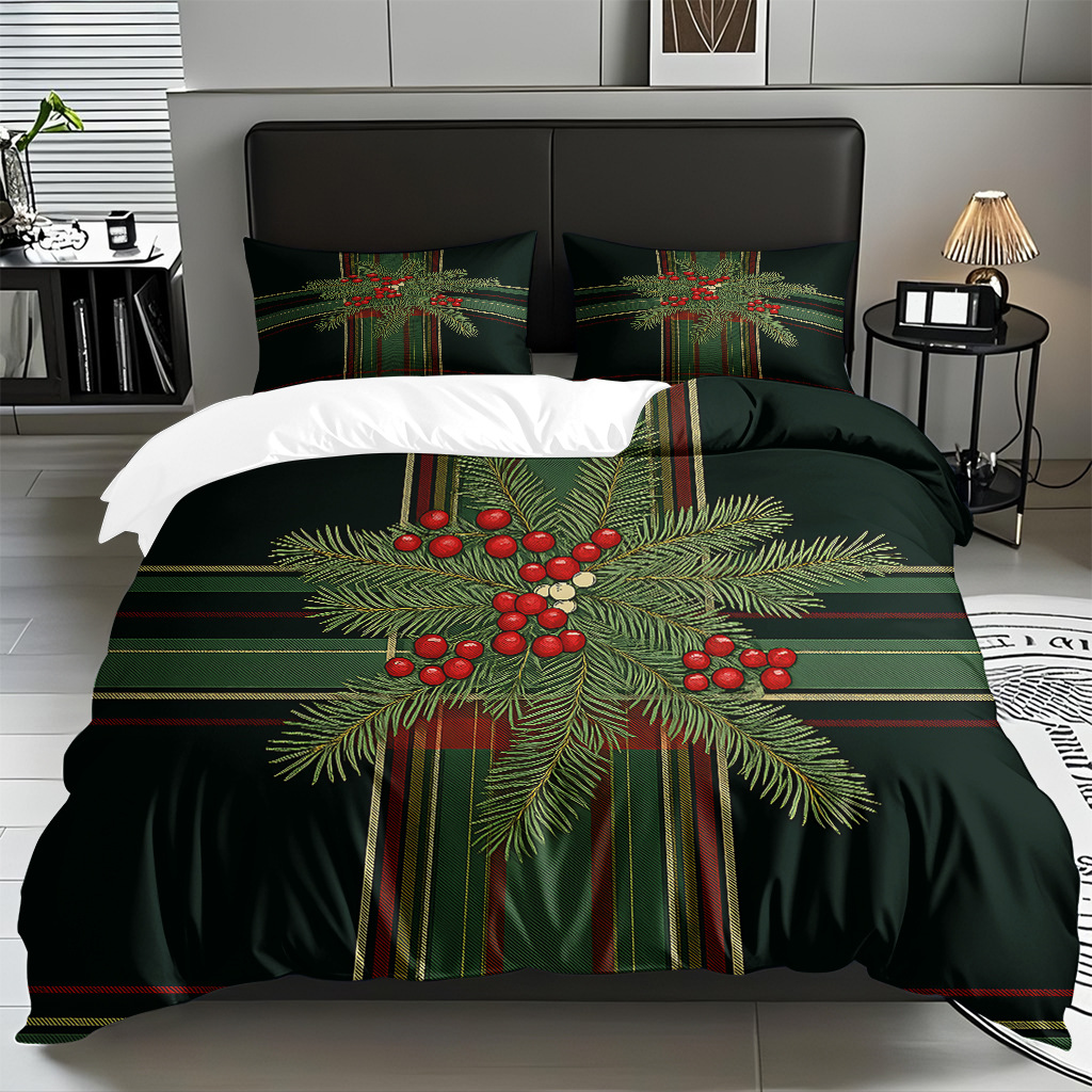 Impresión digital 3D Kit de colcha de navidad muñeco de nieve alce piel fábrica de textiles caseros directa TEMU / JIT