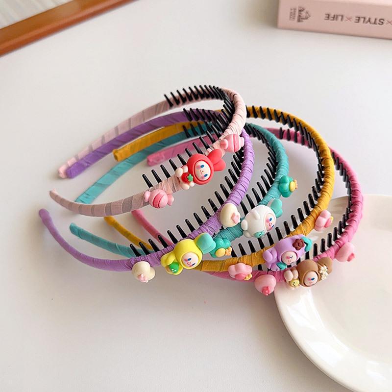 Dibujos animados para Niños diadema antideslizante diadema niña Niña Accesorios para el cabello femenino roto acabado artefacto pelo del bebé presionando horquilla