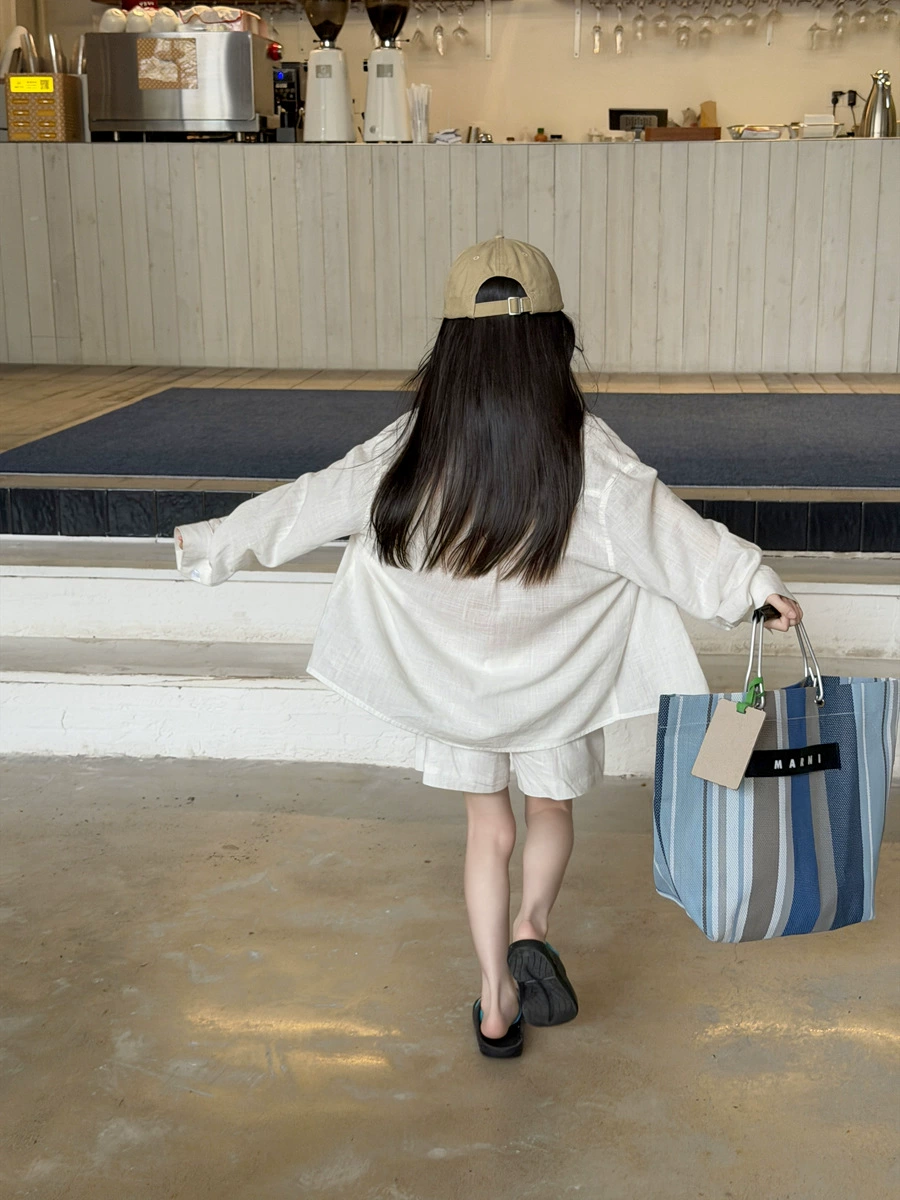 艾摩贝贝 Comfortable soft bamboo light and thin shirt, set, sun protection