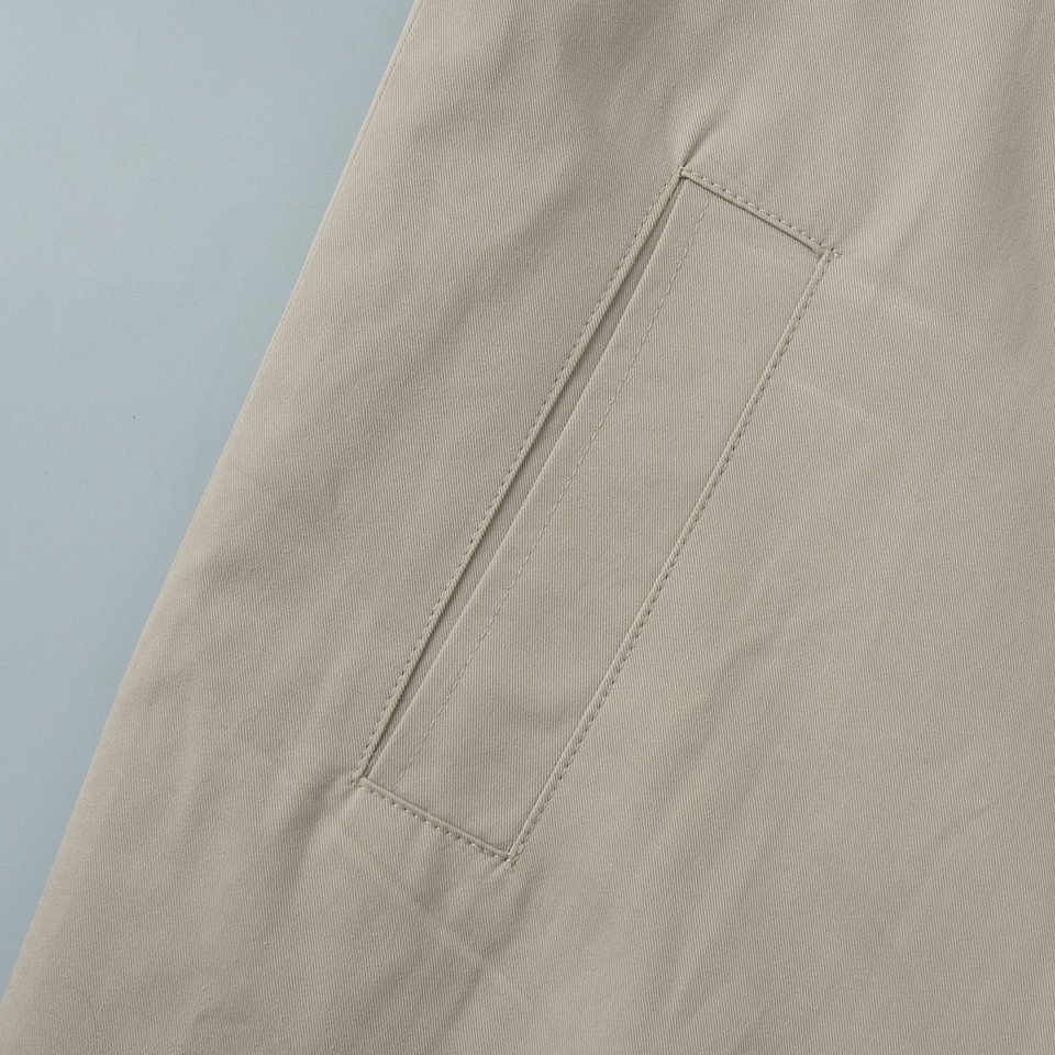 Áo khoác trench coat nữ dáng dài phong cách Âu Mỹ, chất liệu cotton, form rộng có dây thắt eo — Màu kaki, màu xám chi tiết 19