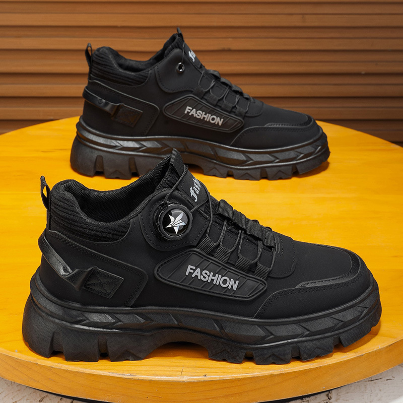 2025 otoño nuevos zapatos de hombre de alto impacto zapatos deportivos de moda botas de herramientas casuales antideslizantes al aire libre botas Martin explosión
