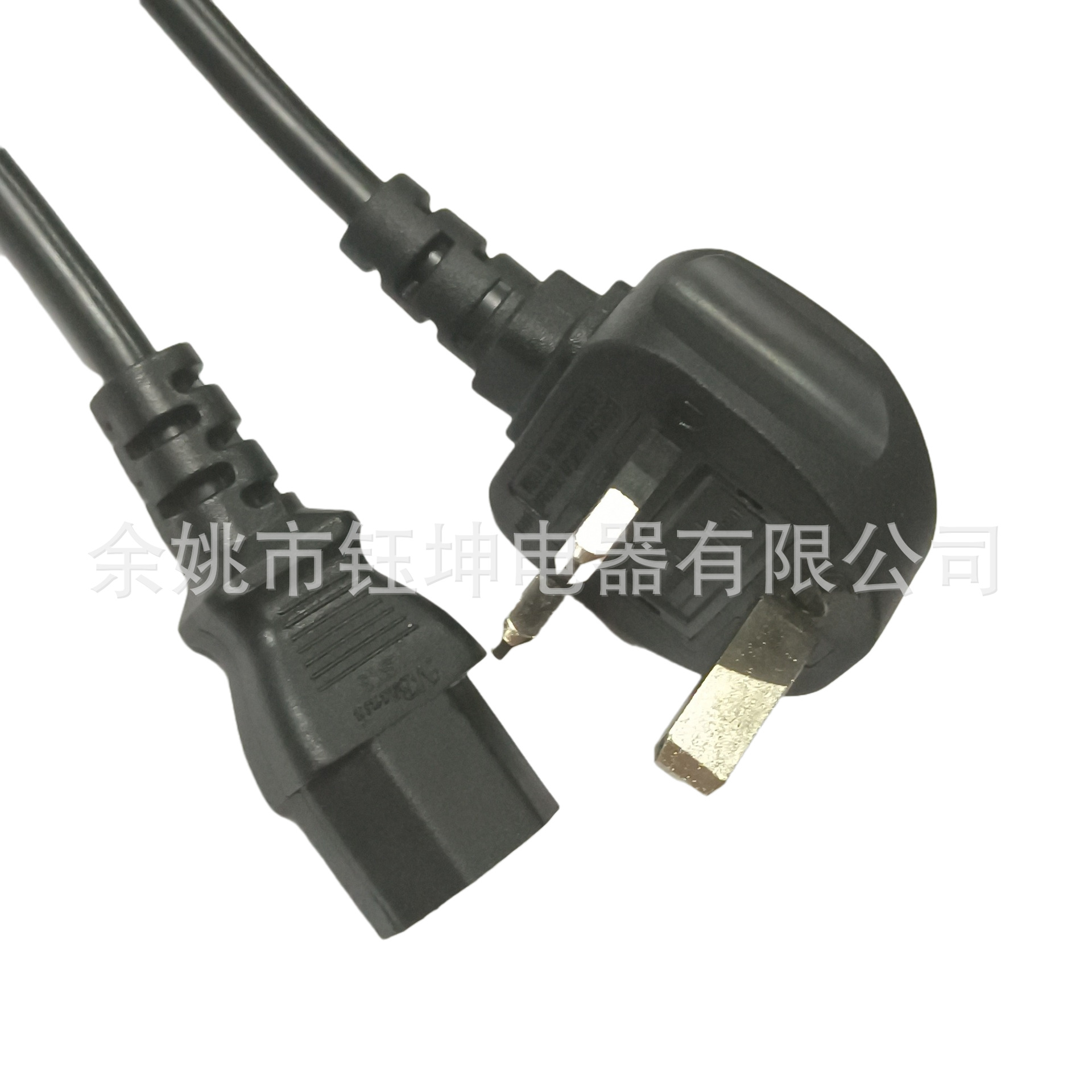 厂家供应英国插头英规认证电饭锅电源线 三芯英标头配C13品字尾