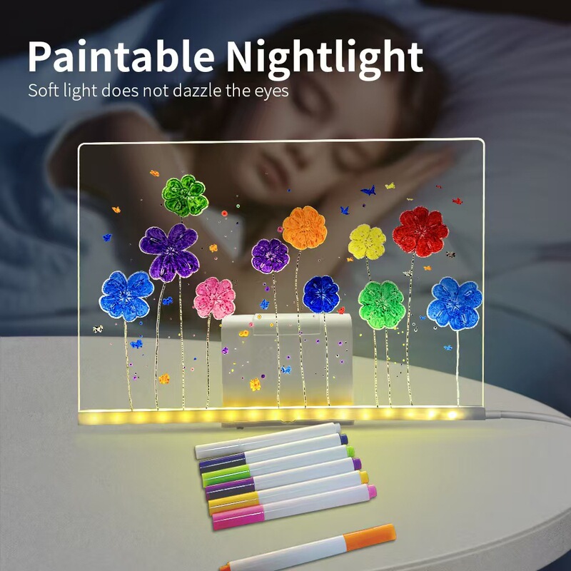 Creative USB LED Nightlight Erasable Message Watercolor Pen Drawing Board Children Warm Soft Light Lighting Small Gifts Creative USB LED Nightlight Erasable Message Watercolor Pen Drawing Board Children Warm Soft Light Lighting Small Gifts