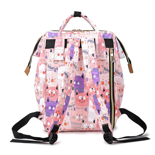 New large-capacity multi-functional water-repellent backpack mummy bag portable aluminum foil insulation layer mother and baby bag wholesale