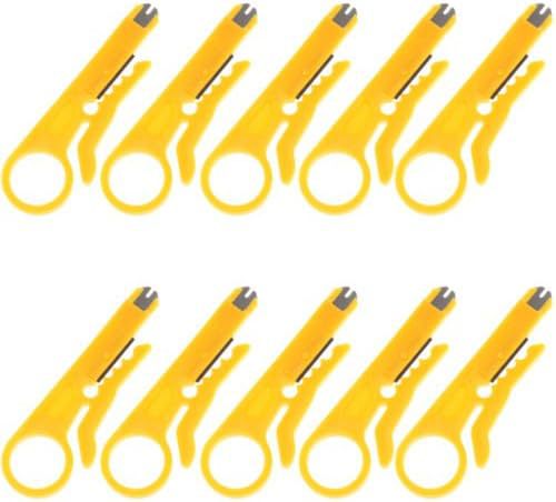 Wen&Cheng 10pcs Mini Wire Stripper Knife Crimper Plier Crimp