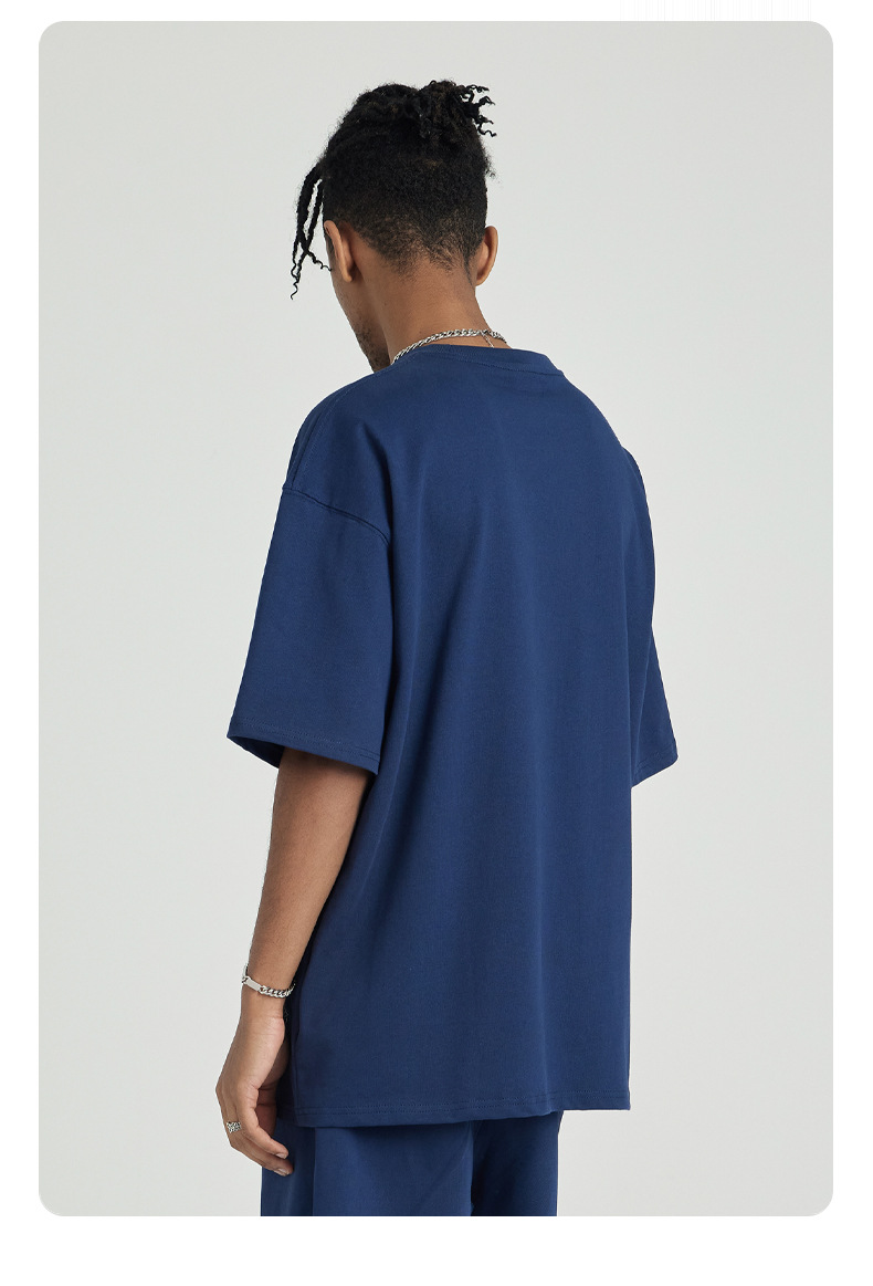 287g Weight Short Sleeve Sleeve Length Pullovers Placket Type Drop Sleeve Sleeve Type Cotton Fabric Type Long Top Length T-shirt Tops Type Daily Occasion Round Neck Neckline Breathable Function Loose Fit Type Solid Color Pattern Summer Season Men's Gender Casual Style Wholesale Men's Casual Solid Color Short Sleeve Men's Tops 20