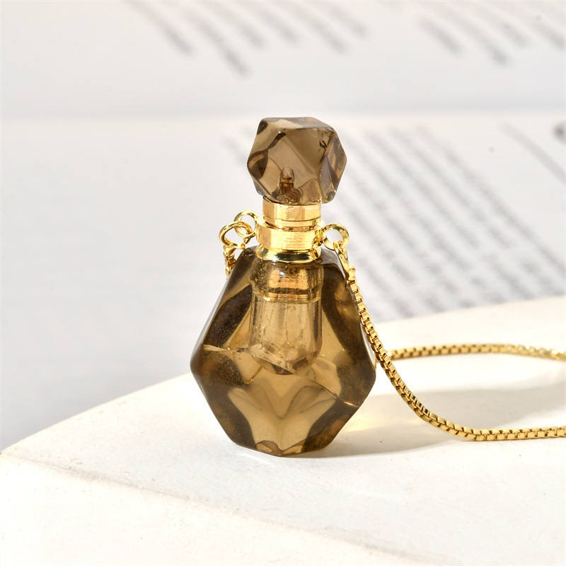 Fashion Perfume Bottle Copper Pendant Necklace Copper Necklaces display picture 4